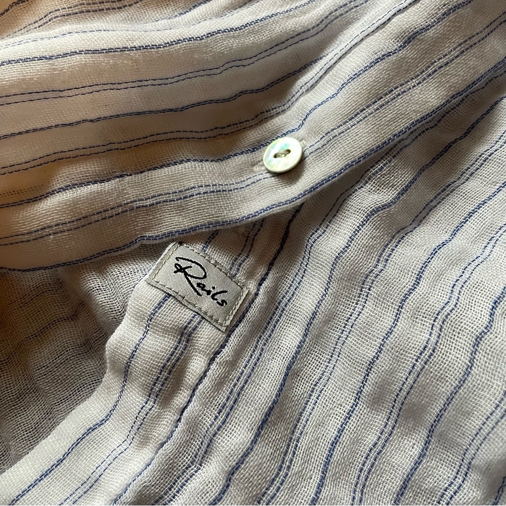 🆕 Rails | Women’s Ellis Cotton Gauze Button Down Davenport Stripe Rails XL - Picture 4 of 9